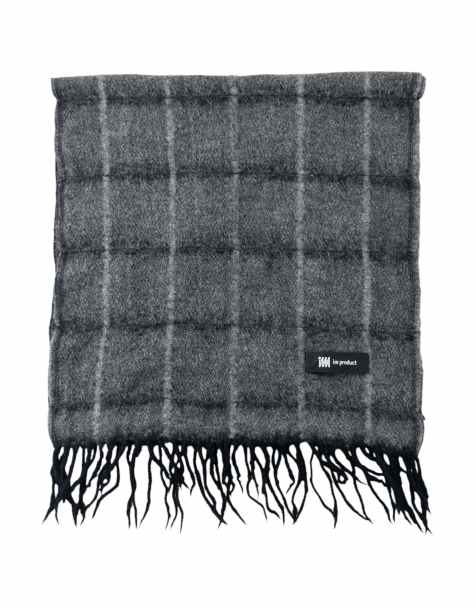 Vintage 2000s Issey Miyake Checkered Wool Tassel Scarf - view 1