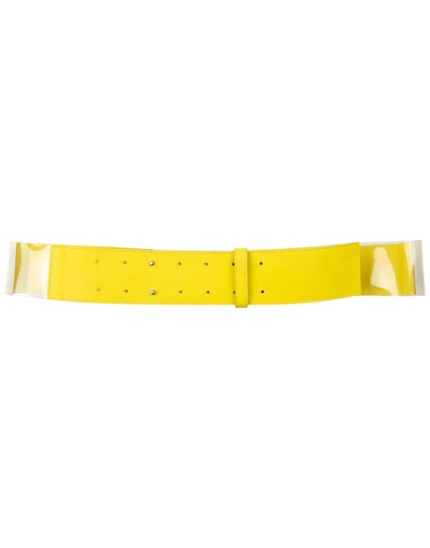 Vintage 2000s Issey Miyake Leather & Clear Vinyl Belt Size XL - view 1