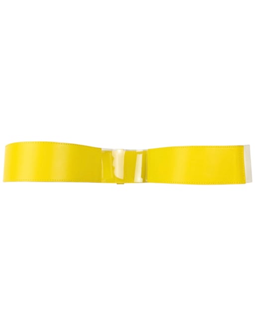 Vintage 2000s Issey Miyake Leather & Clear Vinyl Belt Size XL, 3 of 4