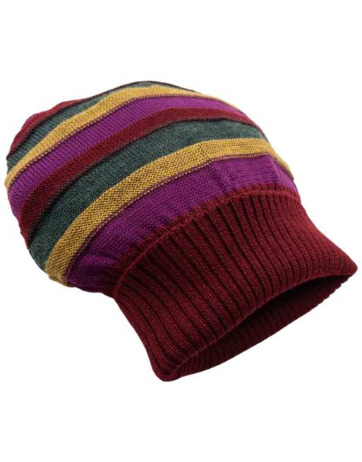 Vintage 2000s Issey Miyake Striped Wool Beanie Hat, 2 of 4