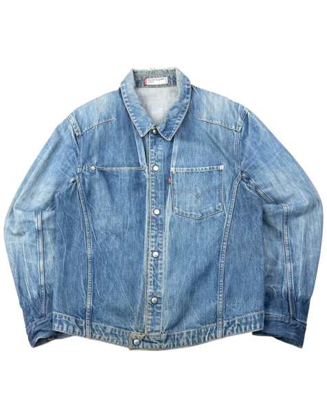 Vintage 2000s Levi's Engineered Garments Distressed Denim Jacket Size M in Blue - view 1