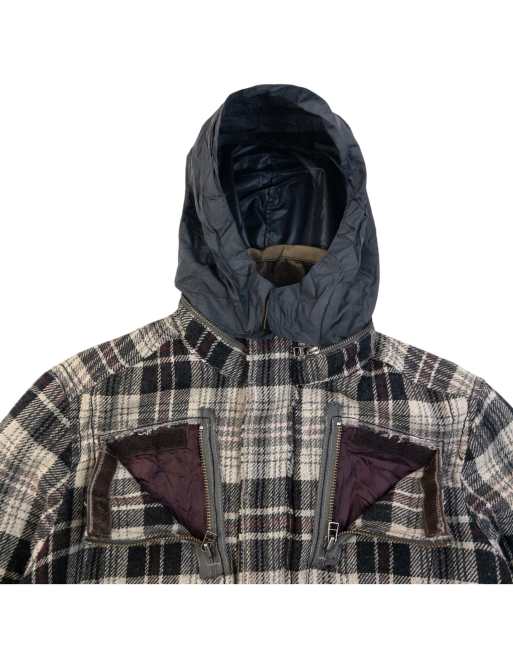 Vintage 2000s Marithe + Francois Girbaud Checkered Wool Jacket Size XS, 3 of 7