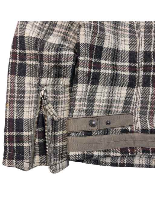 Vintage 2000s Marithe + Francois Girbaud Checkered Wool Jacket Size XS, 6 of 7