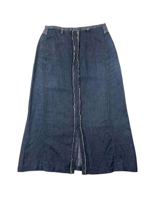 Vintage 2000s Marithe + Francois Girbaud denim skirt size w28 in blue