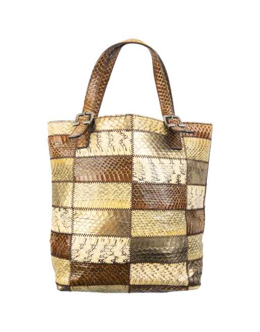 Vintage 2000s Miu Miu Patchwork Snakeskin Handbag