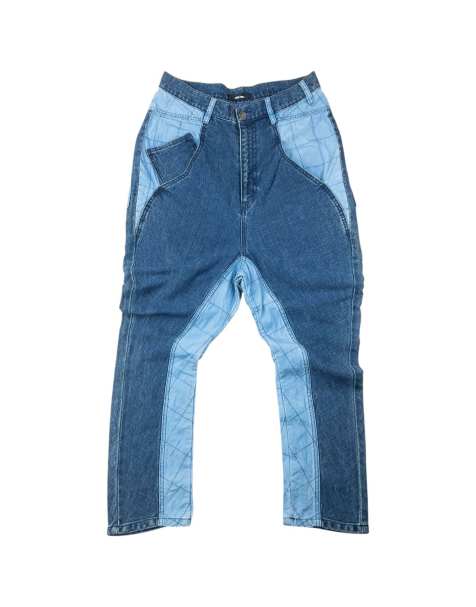 Vintage 2000s Ne-Net By Issey Miyake Patchwork Denim Jeans Size W30 in Blue - view 1