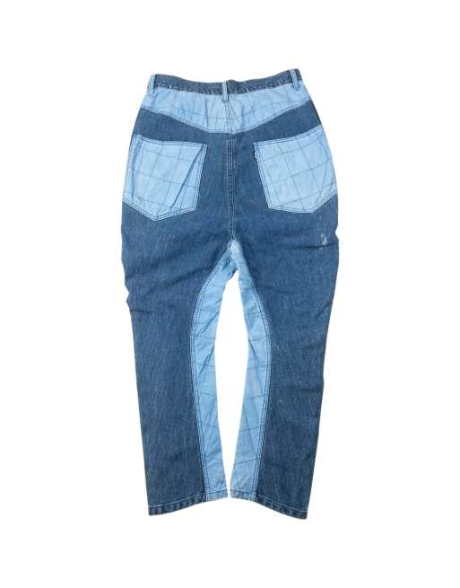 Vintage 2000s Ne-Net By Issey Miyake Patchwork Denim Jeans Size W30 in Blue, 2 of 4