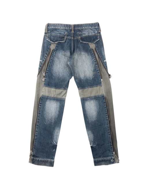 Vintage 2000s PPFM Multi Zip Denim Jeans Size W30 in Blue | ASOS