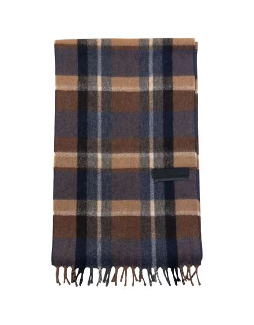 Vintage 2000s Prada Checkered Wool Tassel Scarf, 3 of 7