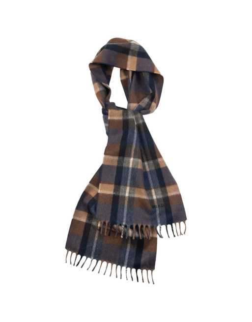 Vintage 2000s Prada Checkered Wool Tassel Scarf, 7 of 7