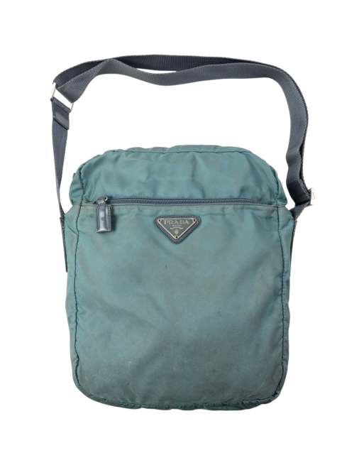 Vintage 2000s Prada Crossbody Bag in Blue