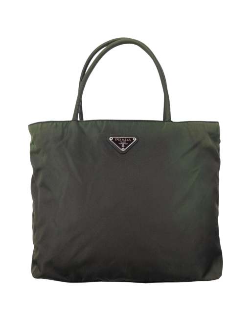 Vintage 2000s Prada nylon shoulder bag in green