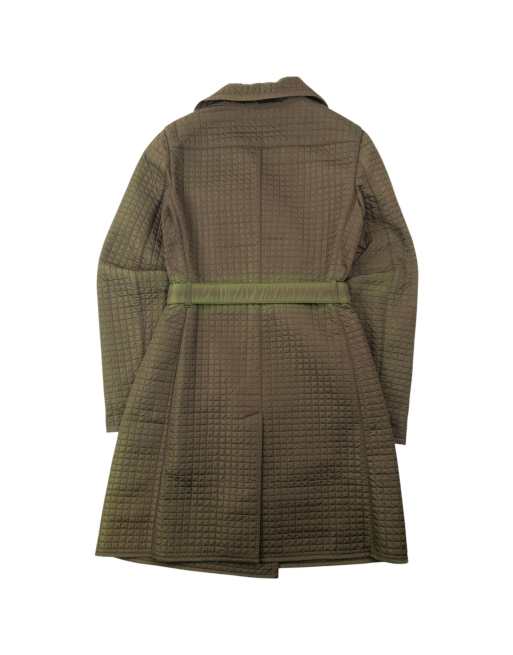 Vintage 2000s Prada Quilted Belt Waist Trench Jacket Size M, 2 of 4