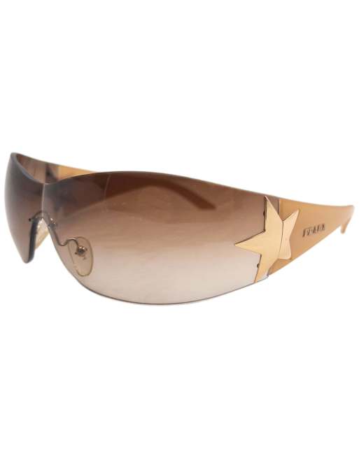 Vintage 2000s Prada Rimless Star Sunglasses, 2 of 4