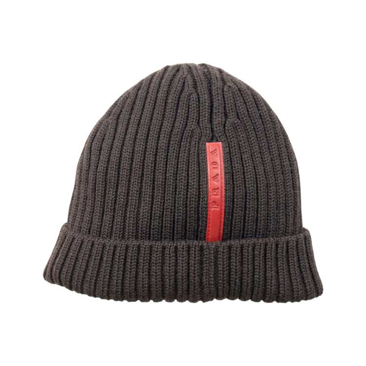 Vintage 2000s Prada Sport Ribbed Knit Beanie Hat | ASOS