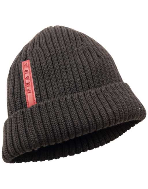 Vintage 2000s Prada Sport Ribbed Knit Beanie Hat | ASOS