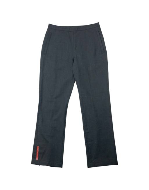 Vintage 2000s Prada Sport Zip Cuff Wool Trousers Size W27