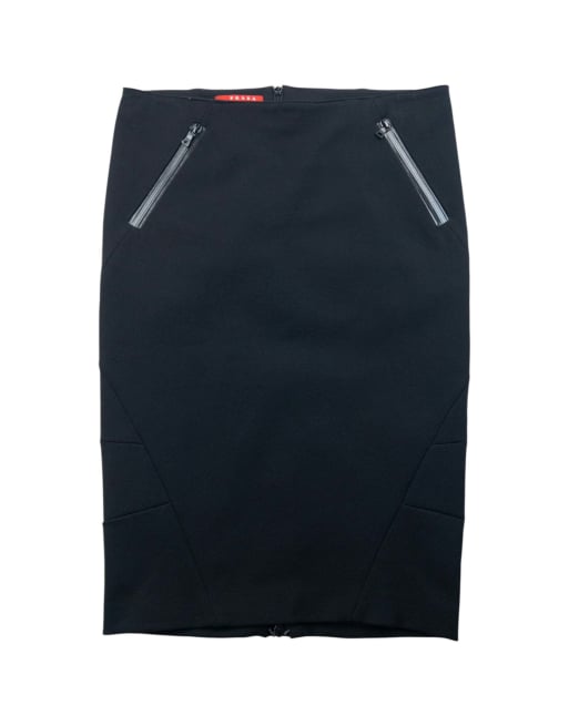Vintage 2000s Prada Sport Zip Slit Skirt Size W29