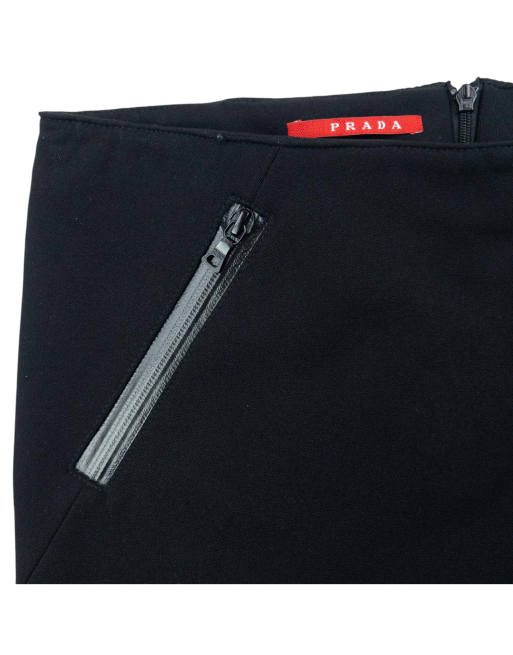 Vintage 2000s Prada Sport Zip Slit Skirt Size W29, 4 of 4