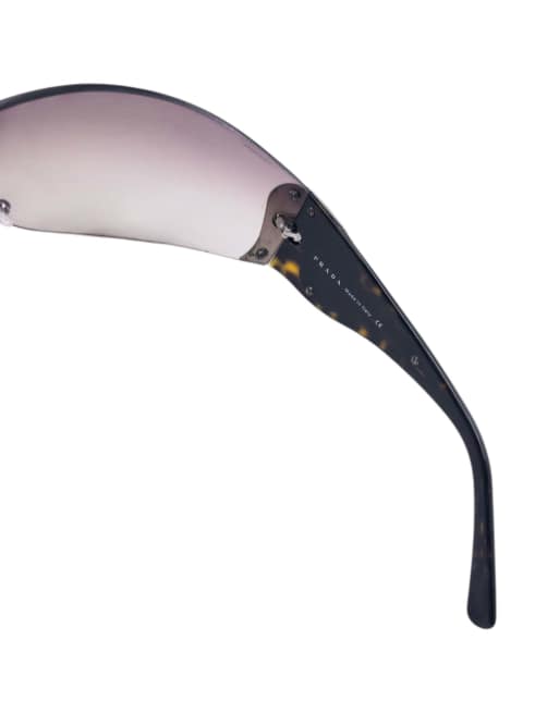 Vintage 2000s Prada Tortoise Shell Swirl Sunglasses, 6 of 7
