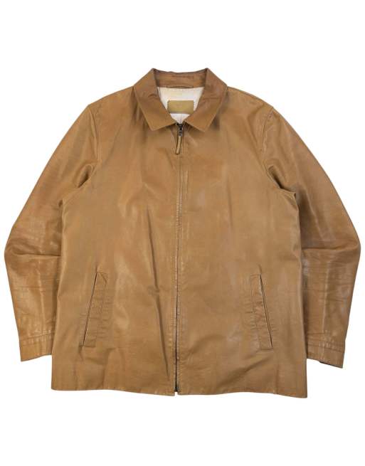Vintage 2000s Prada Zip Up Leather Jacket Size M, 1 of 6