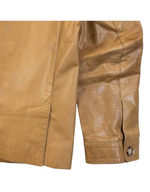 Vintage 2000s Prada Zip Up Leather Jacket Size M, 5 of 6