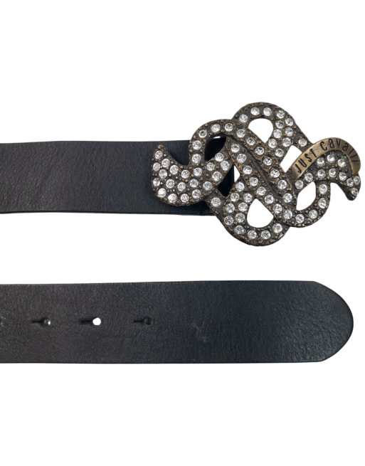 Vintage 2000s Roberto Cavalli Diamanté Leather Belt Size M, 4 of 7