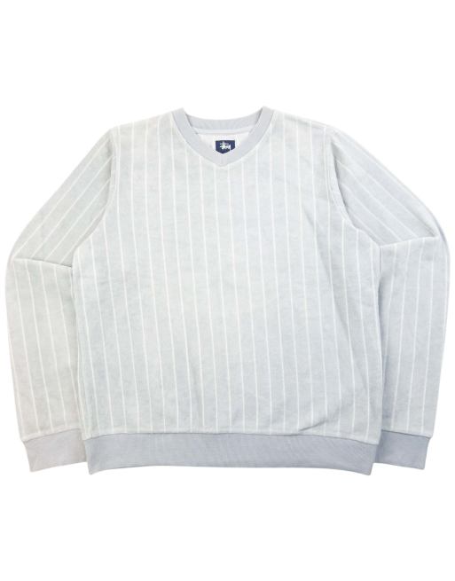 Vintage 2000s Stussy Striped Velour Sweatshirt Size XS