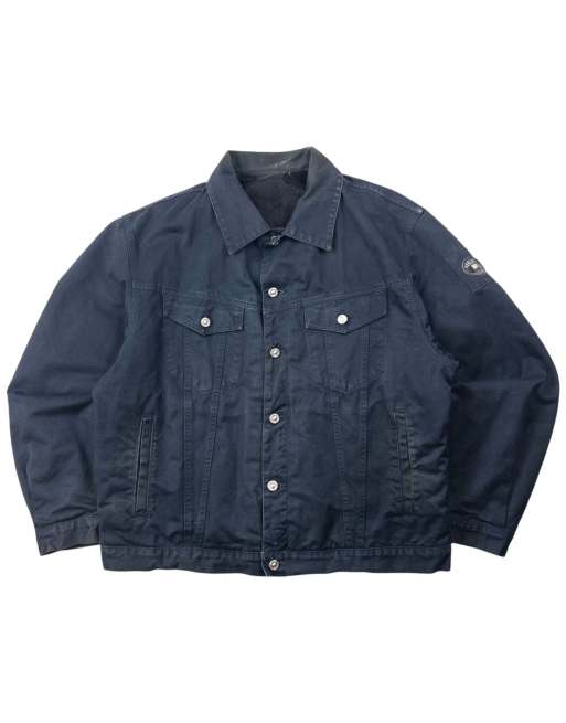 Vintage 2000s Versace Classic V2 Button Up Jacket Size XL in Navy