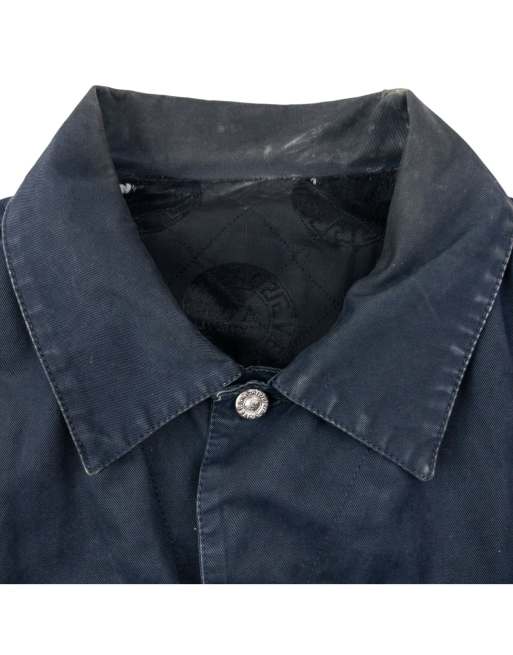 Vintage 2000s Versace Classic V2 Button Up Jacket Size XL in Navy, 3 of 4