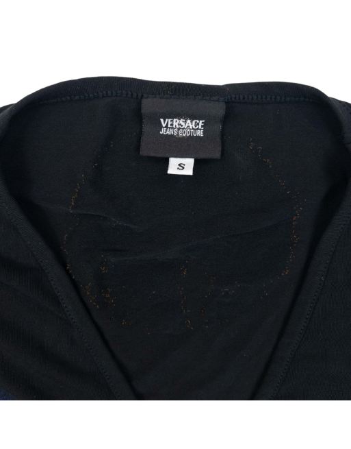 Vintage 2000s Versace Jeans Couture Chain Print Long Sleeve Top Size S, 4 of 7