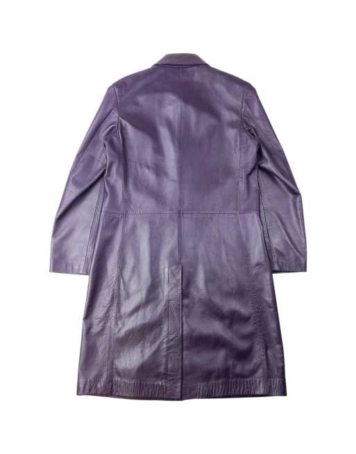 Vintage 2000s Versace Jeans Couture Leather Longline Jacket Size M, 2 of 4