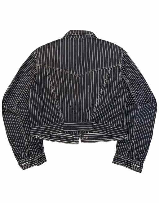 Vintage 2000s Versace Jeans Couture Striped Jacket Size L, 2 of 4