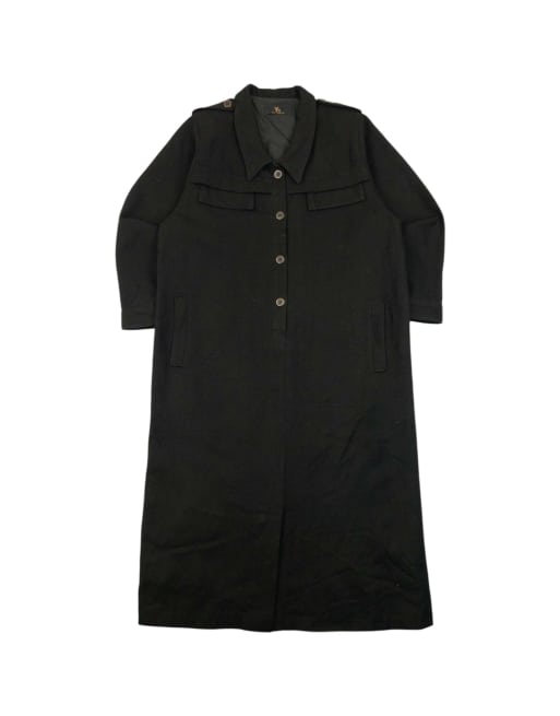 Vintage 2000s Yohji Yamamoto Half Button Longline Jacket Size XL