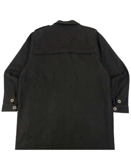 Vintage 2000s Yohji Yamamoto Half Button Longline Jacket Size XL, 3 of 4