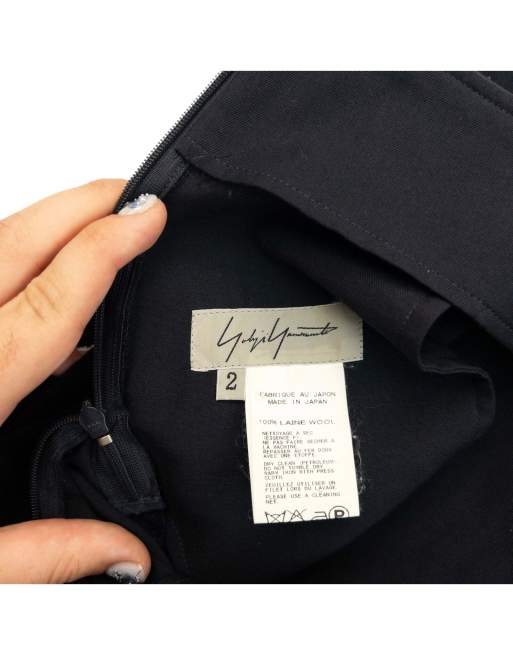 Vintage 2000s Yohji Yamamoto Wool Mini Skirt Size W27, 4 of 4