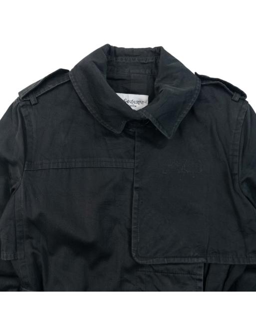 Vintage 2000s YSL Yves Saint Laurent By Tom Ford Belt Waist Trench Jacket Size M, 3 of 7