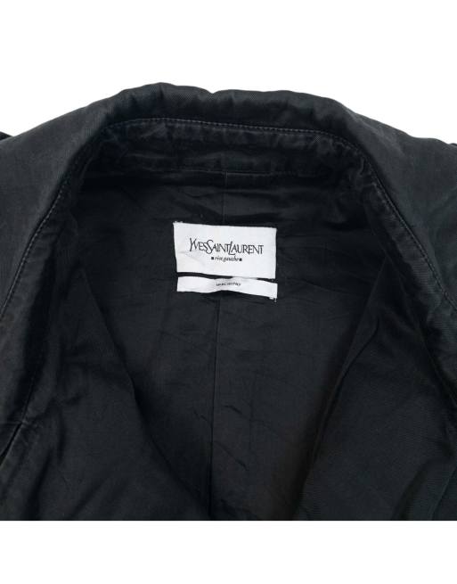 Vintage 2000s YSL Yves Saint Laurent By Tom Ford Belt Waist Trench Jacket Size M, 4 of 7