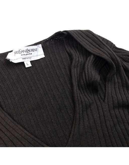 Vintage 2000s YSL Yves Saint Laurent By Tom Ford Cropped Jumper Size L, 4 of 4
