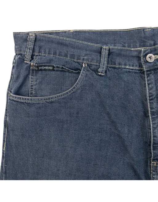 Vintage 2000s YSL Yves Saint Laurent Denim Jeans Size W44 in Blue, 5 of 7