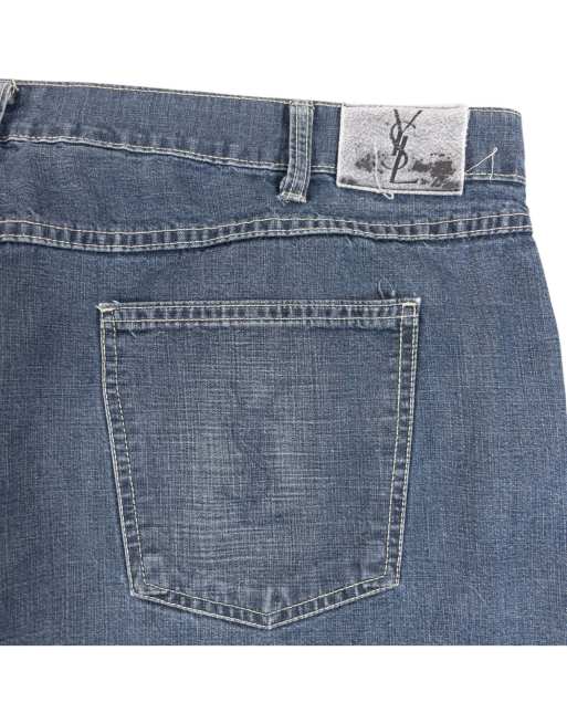 Vintage 2000s YSL Yves Saint Laurent Denim Jeans Size W44 in Blue, 7 of 7