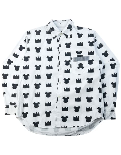 Vintage 2009 Comme Des Garçons X Bearbrick Medicom Toy Long Sleeve Button Up Shirt Size S - view 1
