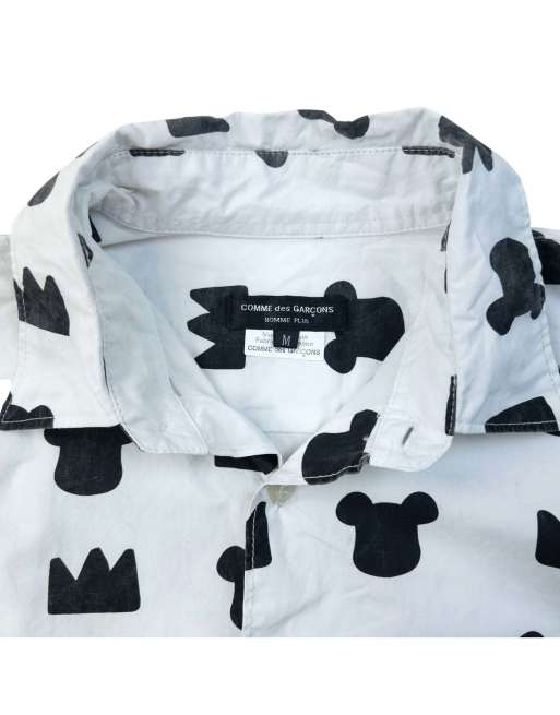 Vintage 2009 Comme Des Garçons X Bearbrick Medicom Toy Long Sleeve Button Up Shirt Size S, 3 of 4