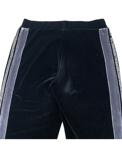 Vintage 2009 Dolce & Gabbana Velour Diamonte Tracksuit Bottoms Size L in Black, 2 of 4