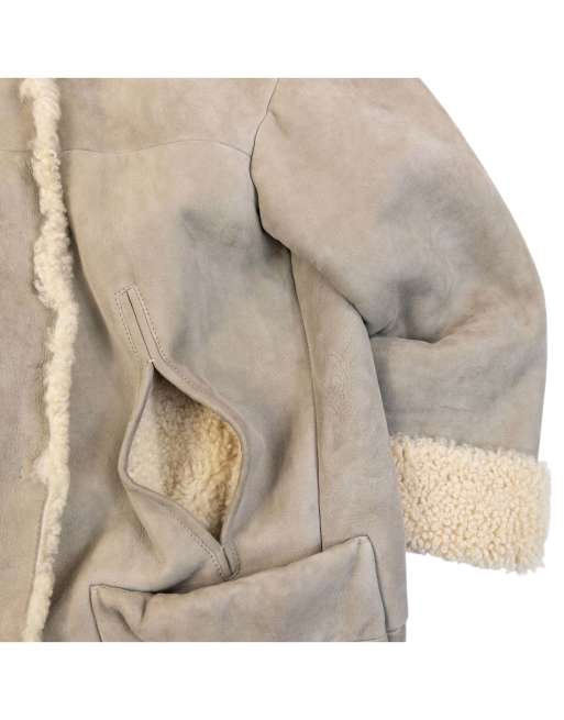 Vintage 2009 Miu Miu Fleece Lined Shearling Jacket Size L, 6 of 7