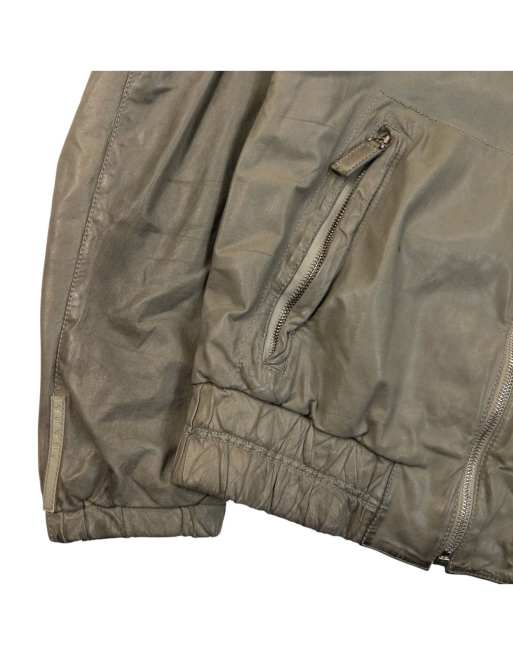 Vintage 2009 Prada Sport Zip Up Leather Jacket Size M, 3 of 4