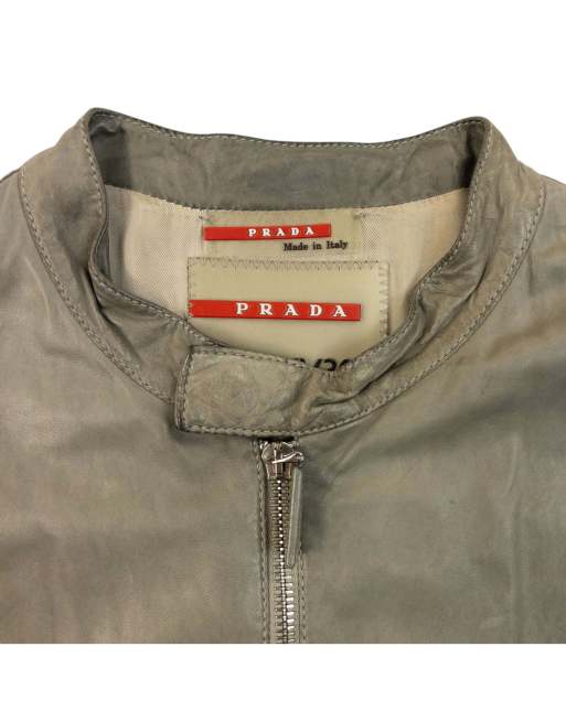 Vintage 2009 Prada Sport Zip Up Leather Jacket Size M, 4 of 4