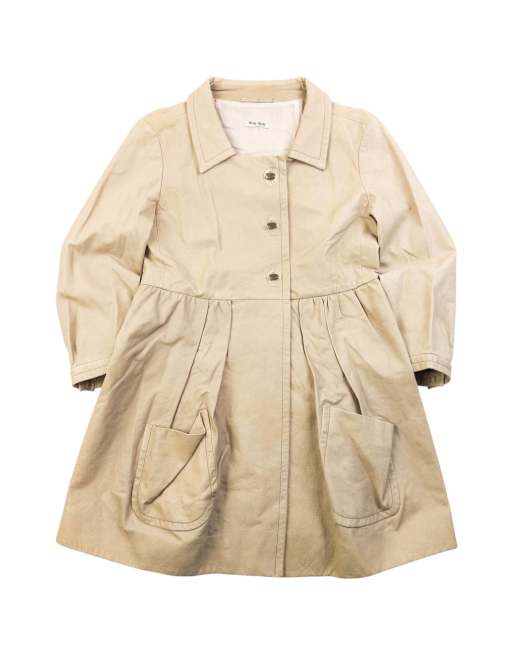Vintage 2010 Miu Miu Leather Trench Jacket Size S