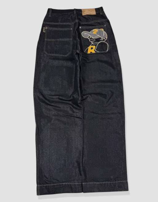 Vintage 28W 30L School of Hard Knocks jeans in black