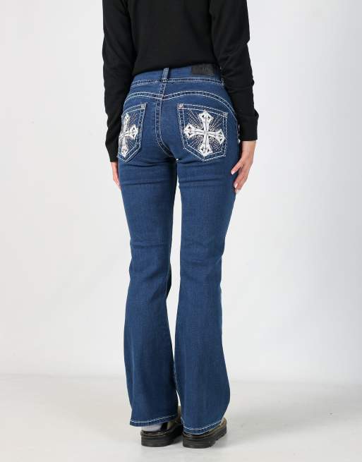 Vintage  28x32 denim bootcut jeans in blue, 2 of 4